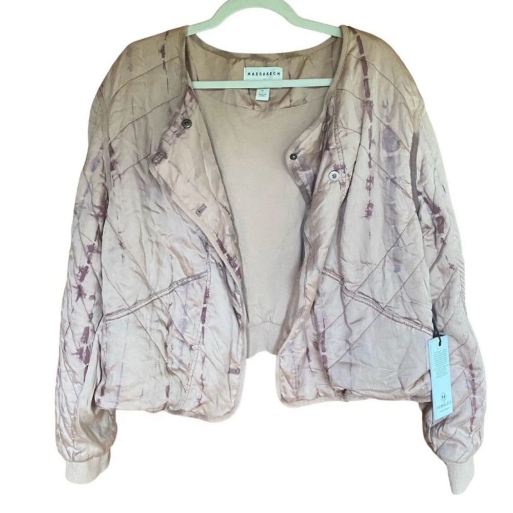 Athropologie Brand - Rose Pink - Quilted Jacket - NWT Size Extra-Large